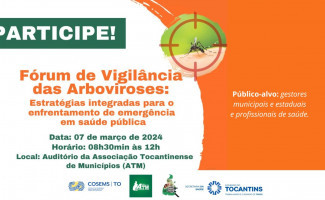 SES-TO abre inscrições para o Fórum de Vigilância das Arboviroses