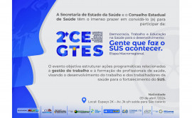 Governo do Tocantins promove Conferência Estadual de Gestão do Trabalho e da Educação na Saúde em Natividade 