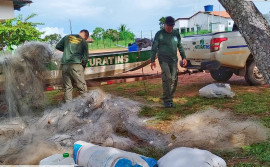 Fiscalização do Naturatins recolhe mais de 3 mil metros de redes de pesca