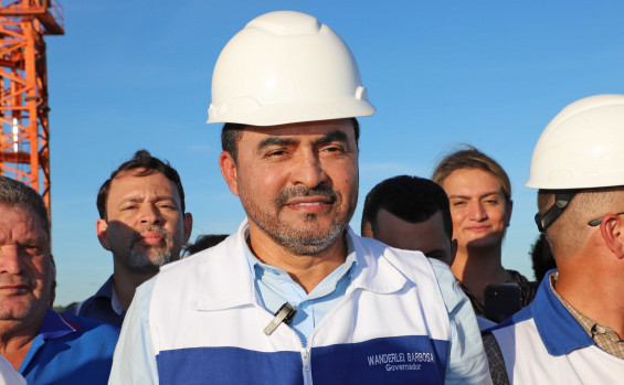 Governador Wanderlei Barbosa visita obra da Ponte de Porto Nacional e anuncia entrega para 14 de junho