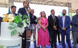 Governador Wanderlei Barbosa destaca desenvolvimento socioeconômico aliado à preservação ambiental, durante a solenidade em comemoração aos 35 anos do Naturatins