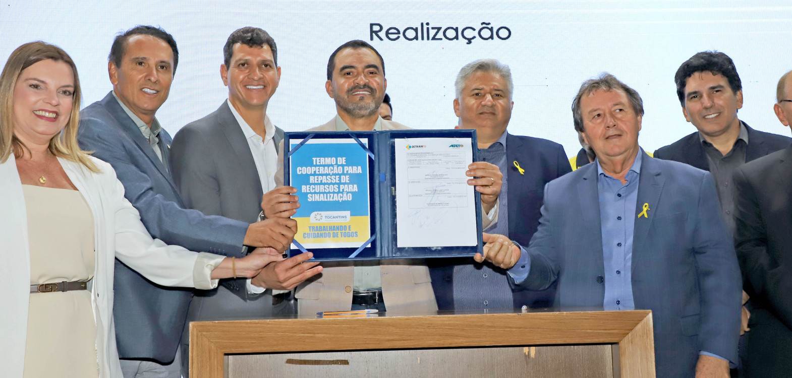 No Palácio Araguaia, o governador Wanderlei Barbosa iniciou a campanha Maio Amarelo 2024, visando conscientizar sobre a importância da segurança no trânsito