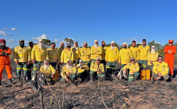 Naturatins encerra capacitação da Brigada Gavião Fumaça com prática de combate a incêndio em Mateiros