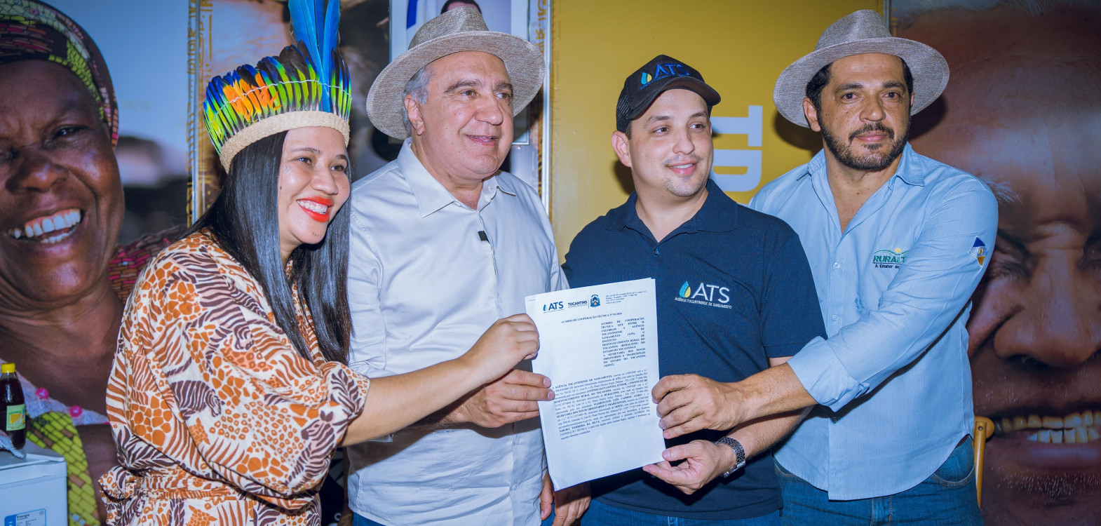 Vice-governador Laurez Moreira participa da assinatura do termo de cooperação que levará abastecimento de água para comunidades rurais, indígenas e tradicionais do Tocantins
