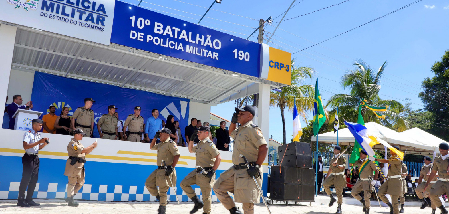 Governador Wanderlei Barbosa inaugura reforma do 10º Batalhão de Polícia Militar em Arraias
