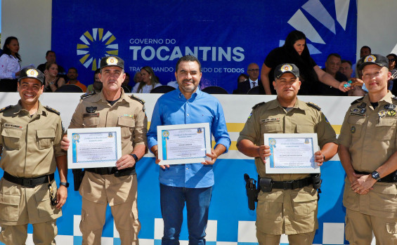 Governador Wanderlei Barbosa inaugura obras das unidades da Polícia Militar de Arraias e Palmeirópolis 