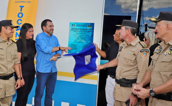 Governador Wanderlei Barbosa inaugura obras das unidades da Polícia Militar de Arraias e Palmeirópolis 