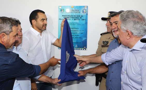 Em Paraíso do Tocantins, governador Wanderlei Barbosa inaugura sede do Comando Regional de Policiamento