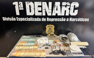 Em Palmas, Unidade de Repressão a Narcóticos da Polícia Civil prende traficante e apreende mais de 3kg de drogas