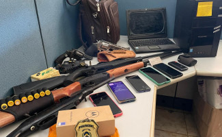 No Sul do Estado, operação da Polícia Civil do Tocantins resulta na apreensão de seis armas de fogo e prisão de três pessoas
