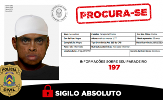 Polícia Civil do Tocantins divulga retrato falado de suspeito investigado por crime de estupro em Araguaína