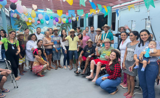 Pacientes e acompanhantes do Hospital Regional de Gurupi entram no clima de festa junina 