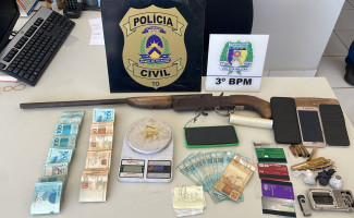 Polícia Civil prende três suspeitos por tráfico de drogas e apreende várias porções de entorpecentes em Pedro Afonso