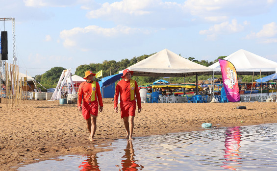 Em Araguatins, Governo do Tocantins garante estrutura com segurança e lazer na principal praia da região do Bico do Papagaio