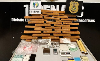 Polícia Civil apreende 35kg de maconha e com auxílio de policiais militares mulher é presa por tráfico de drogas