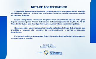 Nota de agradecimento