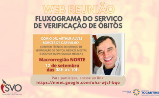 Fluxograma do Serviço de Verificação de Óbitos será debatido em encontro promovido pela SES-TO