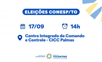 Eleição para membros do Conselho de Segurança Pública do Tocantins acontece nesta terça-feira, 17 
