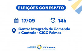 Eleição para membros do Conselho de Segurança Pública do Tocantins ocorre nesta terça-feira, 17 