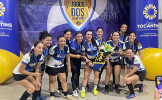 Equipe feminina de futsal da SES-TO é campeã de etapa dos Jogos dos Servidores

