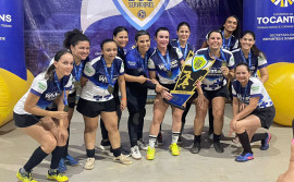 Equipe feminina de futsal da SES-TO é campeã de etapa dos Jogos dos Servidores