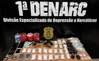 Em Palmas, Polícia Civil desarticula esquema de delivery de drogas, prende três homens por tráfico e apreende armas de fogo e 2kg de cocaína
