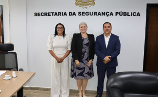 Em visita à SSP-TO, Secretária Nacional de Enfrentamento à Violência Contra Mulheres discute políticas de combate à violência no Tocantins