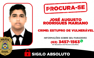 Polícia Civil procura homem investigado por crime de estupro de vulnerável contra crianças em Itaporã do Tocantins