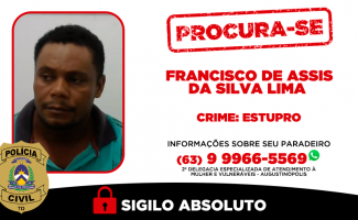 Polícia Civil do Tocantins procura suspeitos de estupros ocorridos em Augustinópolis