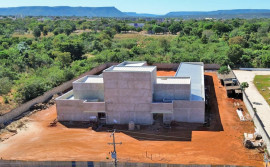 Obra de construção da sede própria da Agência de Metrologia é vistoriada por equipe técnica 