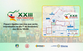 Governo do Tocantins informa sobre interrupção do tráfego para realização da Meia Maratona em Palmas