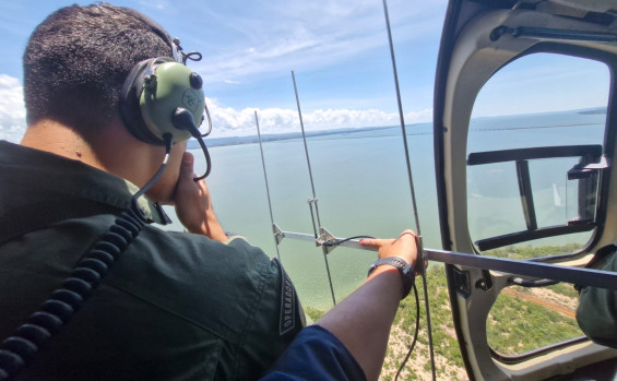 Governo do Tocantins realiza primeiro monitoramento aéreo de arraias-maçã nos rios Tocantins e Araguaia 