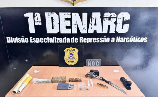 Na Capital, Polícia Civil estoura ponto de venda de drogas e prende suspeito responsável pelo tráfico de entorpecentes no local
