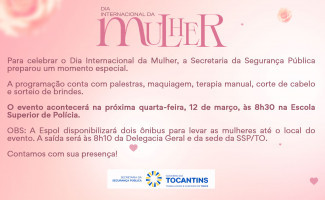 Segurança Pública celebra o Dia da Mulher com programação especial na Espol