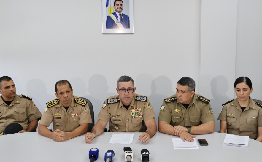 oletiva de imprensa sobre o concurso da Polícia Militar - Foto: Felipe Cruz / Governo do Tocantins