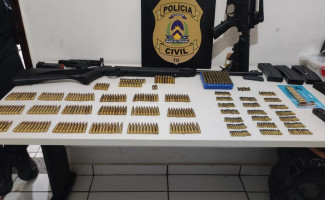 Operação Narke: Armas de uso restrito e grande quantidade de munições de diversos calibres são apreendidas pela Polícia Civil em Colinas