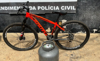 Na capital, Polícia Civil age rápido e recupera bicicleta e botijão de gás furtados de casa no Jardim Laila 

