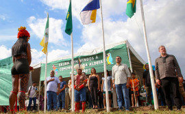 Governador Wanderlei Barbosa e ministro Dias Toffoli visitam a Ilha do Bananal, região que sedia 1ª Semana Nacional de Saúde
