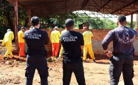 Com apoio da Seciju, custodiados do Sistema Penal prestam serviços nos preparativos da Agrotins 25 anos