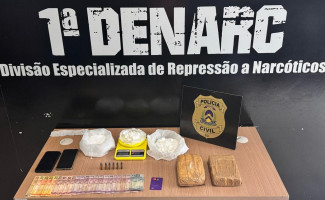 Na Capital, Polícia Civil estoura ponto de armazenamento de entorpecentes e prende homem por tráfico