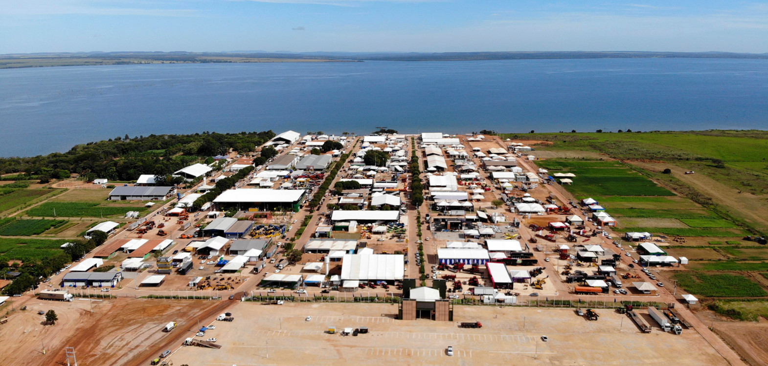 Vista aérea do parque da Agrotins pronto para receber os visitantes a partir desta terça-feira, 13, em Palmas