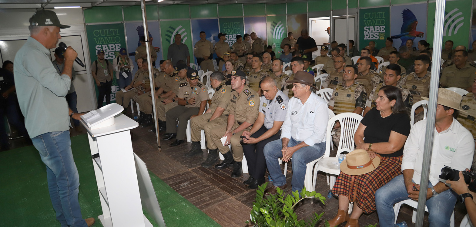 Presente no 2º Seminário de Patrulhamento Rural da PMTO, o titular da Seagro, Jaime Café, ressaltou o papel fundamental da Polícia Militar na proteção do campo e da população