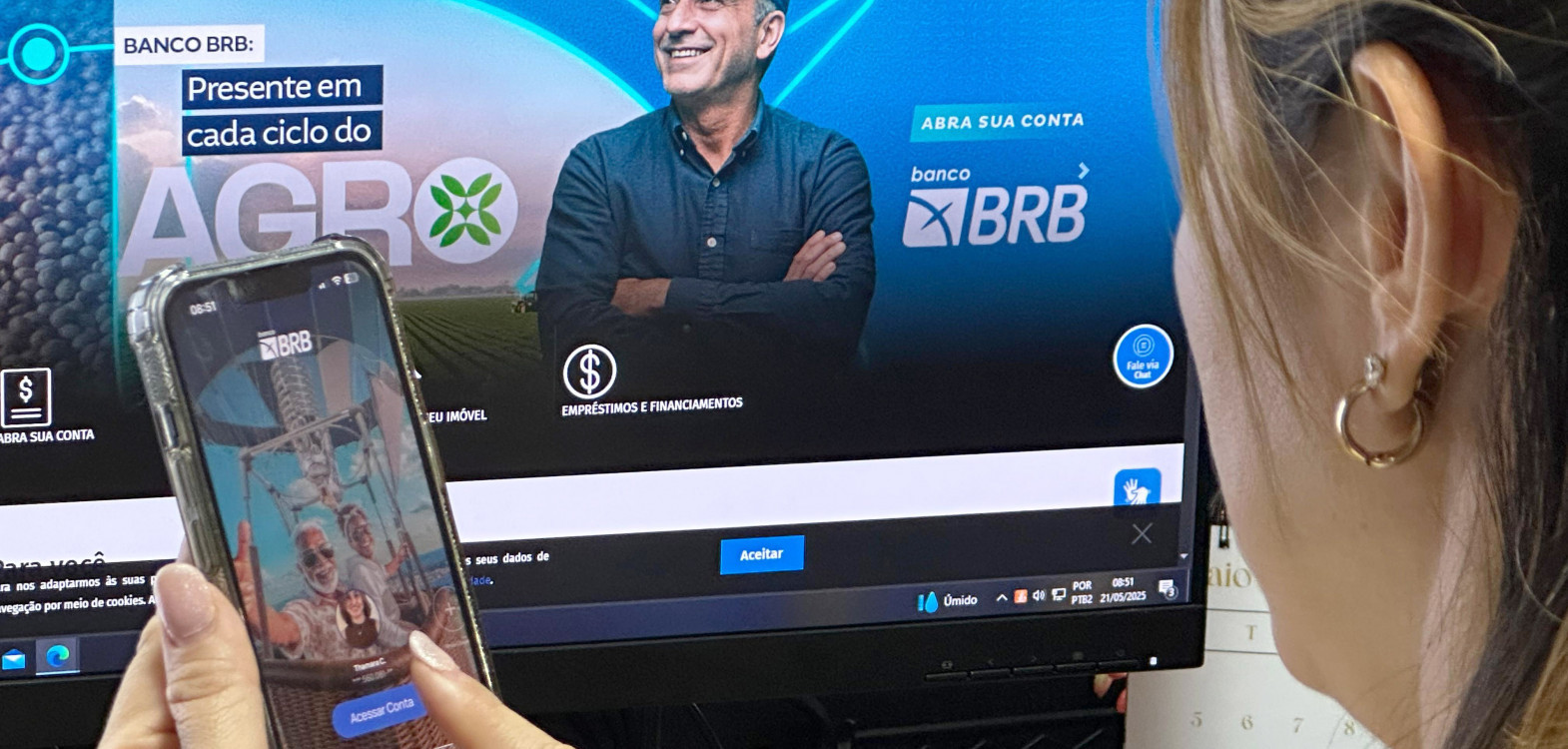 Abertura da conta pode ser feita 100% on-line, sem custos, por meio do aplicativo Banco BRB, o servidor também pode solicitar auxílio nas agências do BRB
