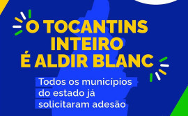 Tocantins solicita adesão ao segundo ciclo da Política Nacional Aldir Blanc