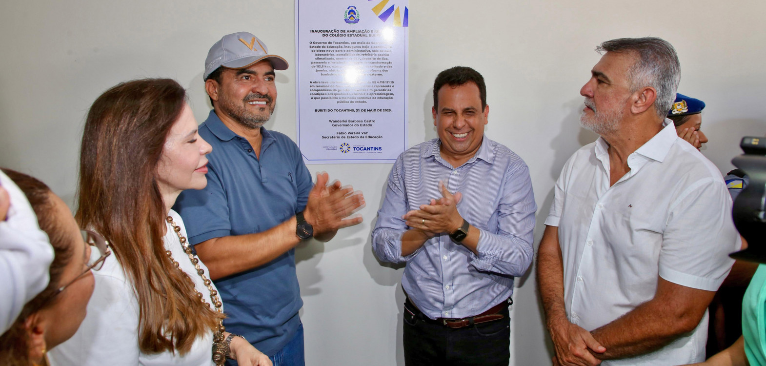 Governador Wanderlei Barbosa e o secretário de Estado da Educação, Fábio Vaz, entregam oficialmente a reforma e ampliação do Colégio Estadual Buriti, no Bico do Papagaio