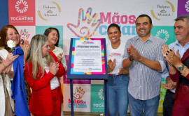 Governador Wanderlei Barbosa e primeira-dama Karynne Sotero entregam sede do projeto Mãos que Criam, que oferece cursos profissionalizantes em Palmas