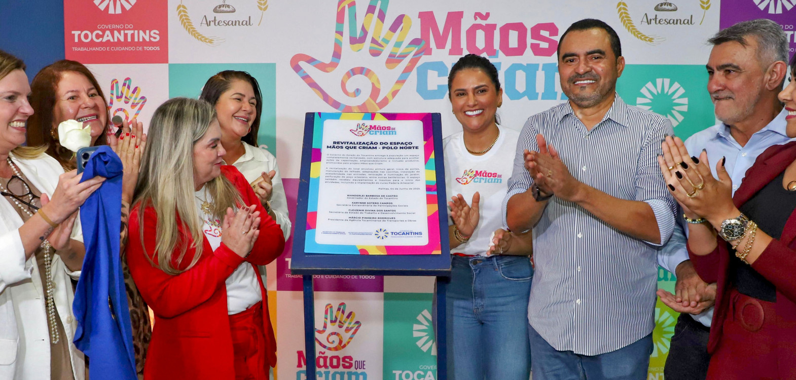 Governador Wanderlei Barbosa e primeira-dama Karynne Sotero entregam sede do projeto Mãos que Criam que oferece cursos profissionalizantes em Palmas
