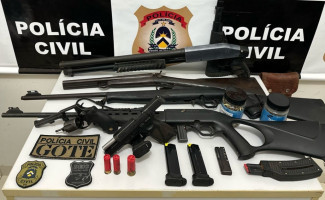 Polícia Civil do Tocantins apreende armas de fogo e prende suspeito ligado à morte do filho de ex-prefeito de Lagoa da Confusão
