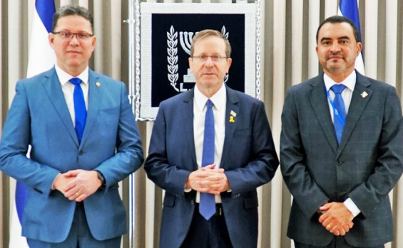 Em Israel, governador Wanderlei Barbosa fortalece relações internacionais e é recebido pelo presidente Isaac Herzog
