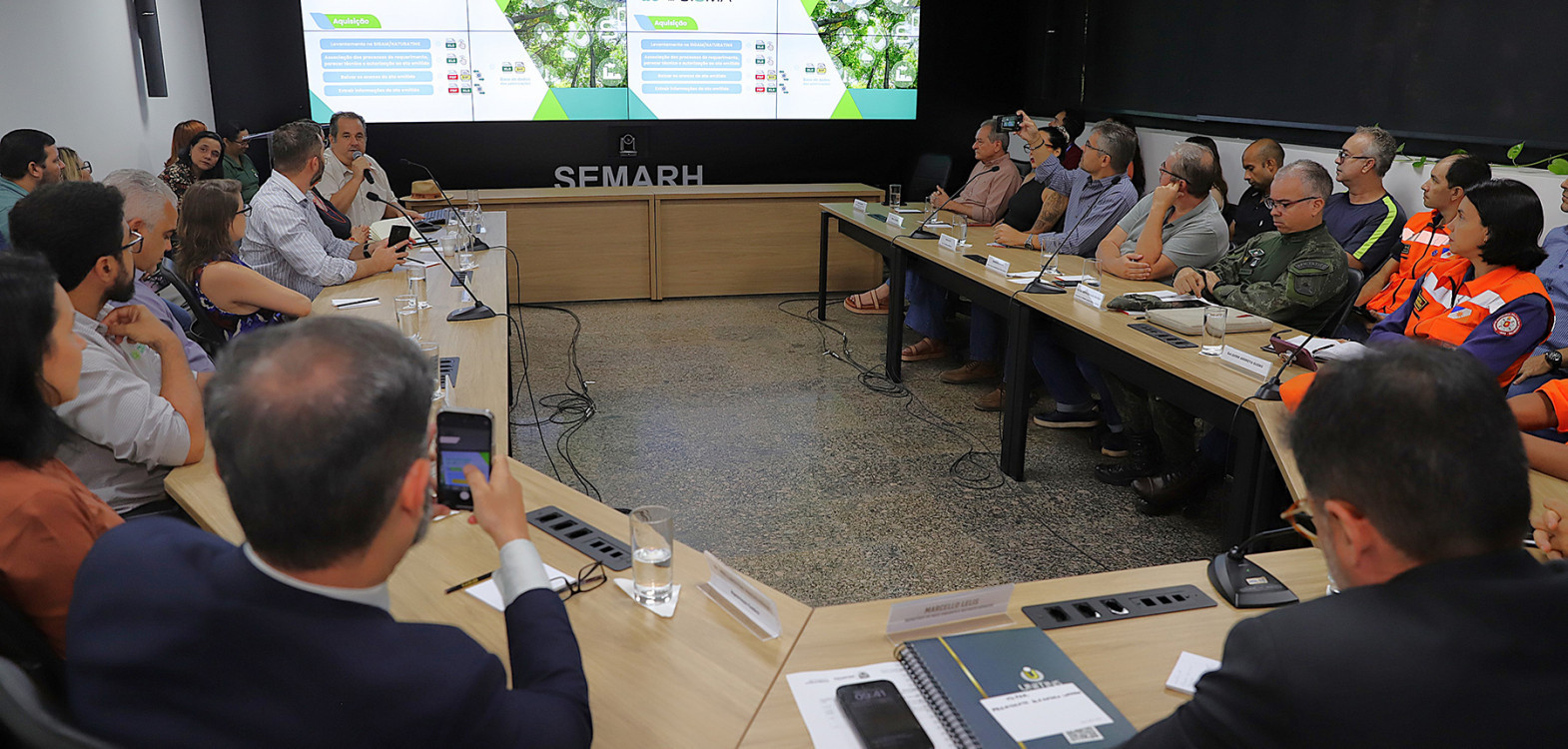 Durante a cerimônia de lançamento, o coordenador do Cigma e professor da UFT, Marcos Giongo, apresentou as ferramentas disponibilizadas 